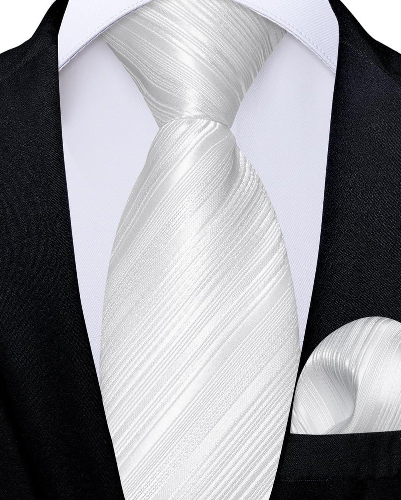 DiBanGu Boys Adjustable Tie and Pocket Square Pre-tied Zipper Necktie for Kids Wedding Party Graduation School Uniforms - Image 2